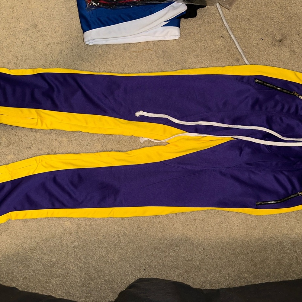 Lifted anchors Purple and Yellow Men's Joggers